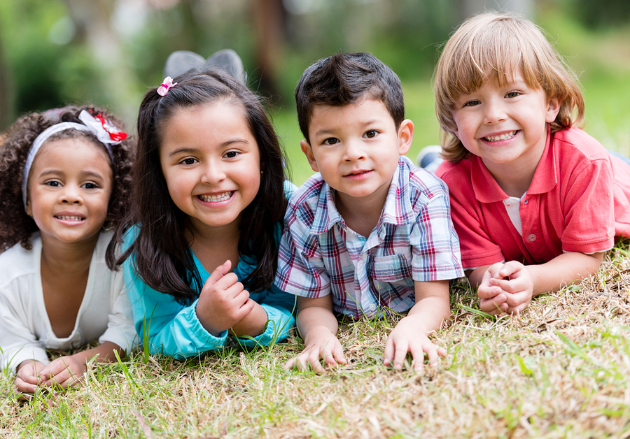 Bigstock Happy Group Of Kids Playing At 49977170